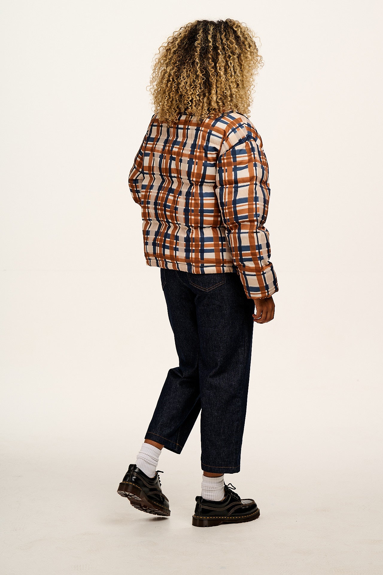 Paloma - Puffer Jacket in Brown Check