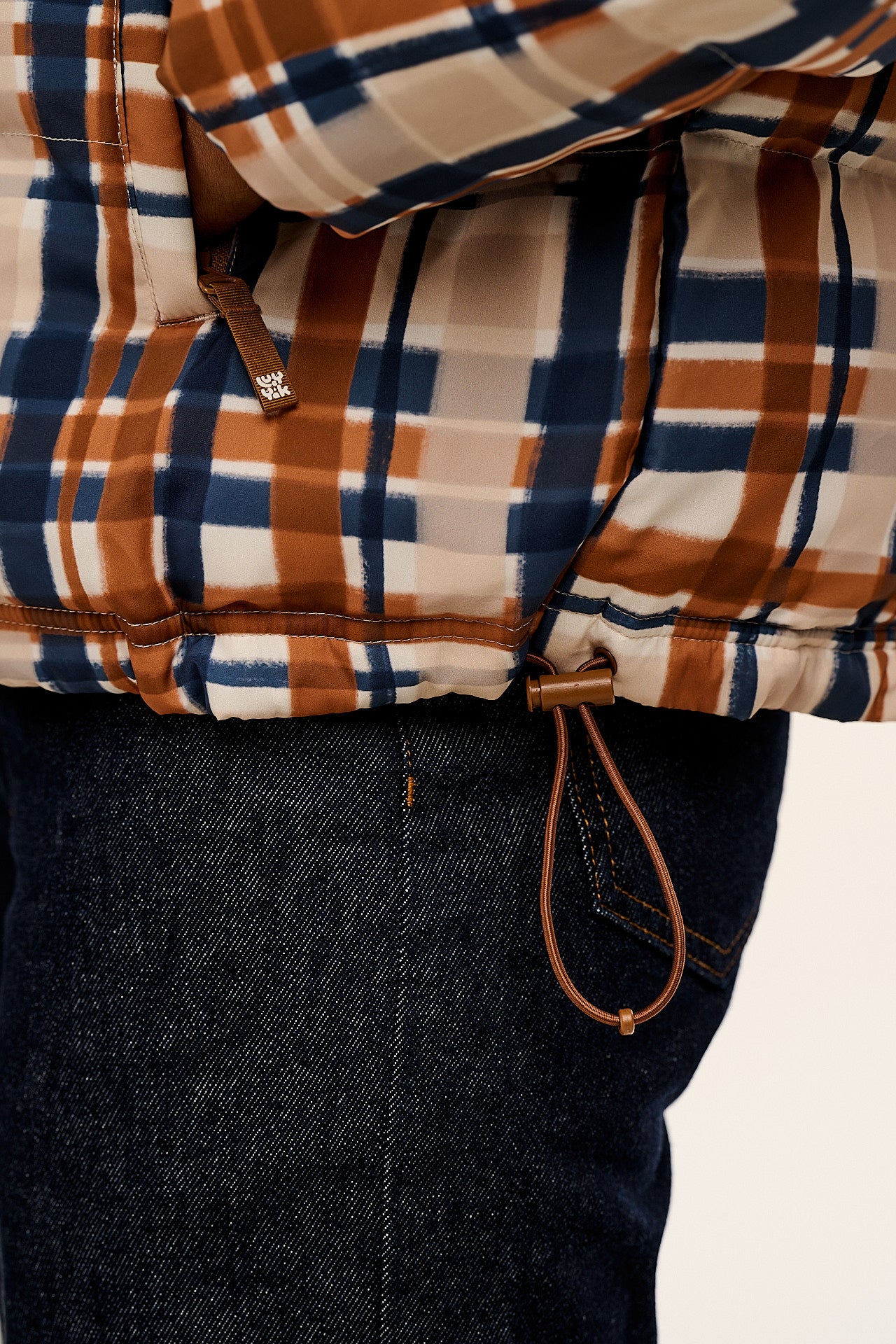 Paloma - Puffer Jacket in Brown Check