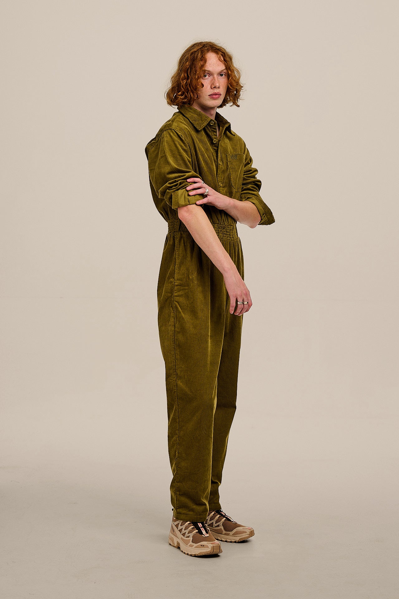 Eddie - Long Sleeve Corduroy Jumpsuit in Fir Green – Lucy & Yak