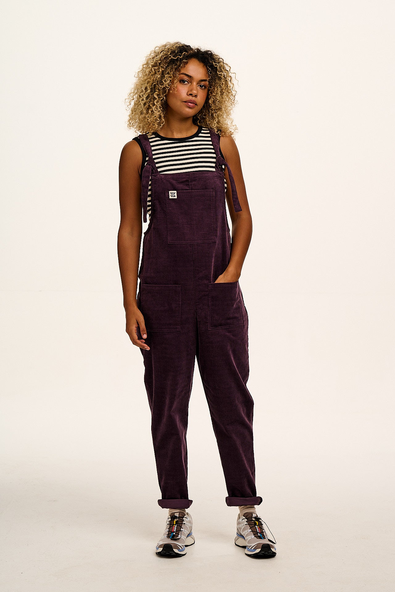 Original - Corduroy Dungarees in Plum Perfect