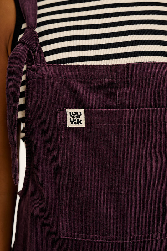 Original - Corduroy Dungarees in Plum Perfect
