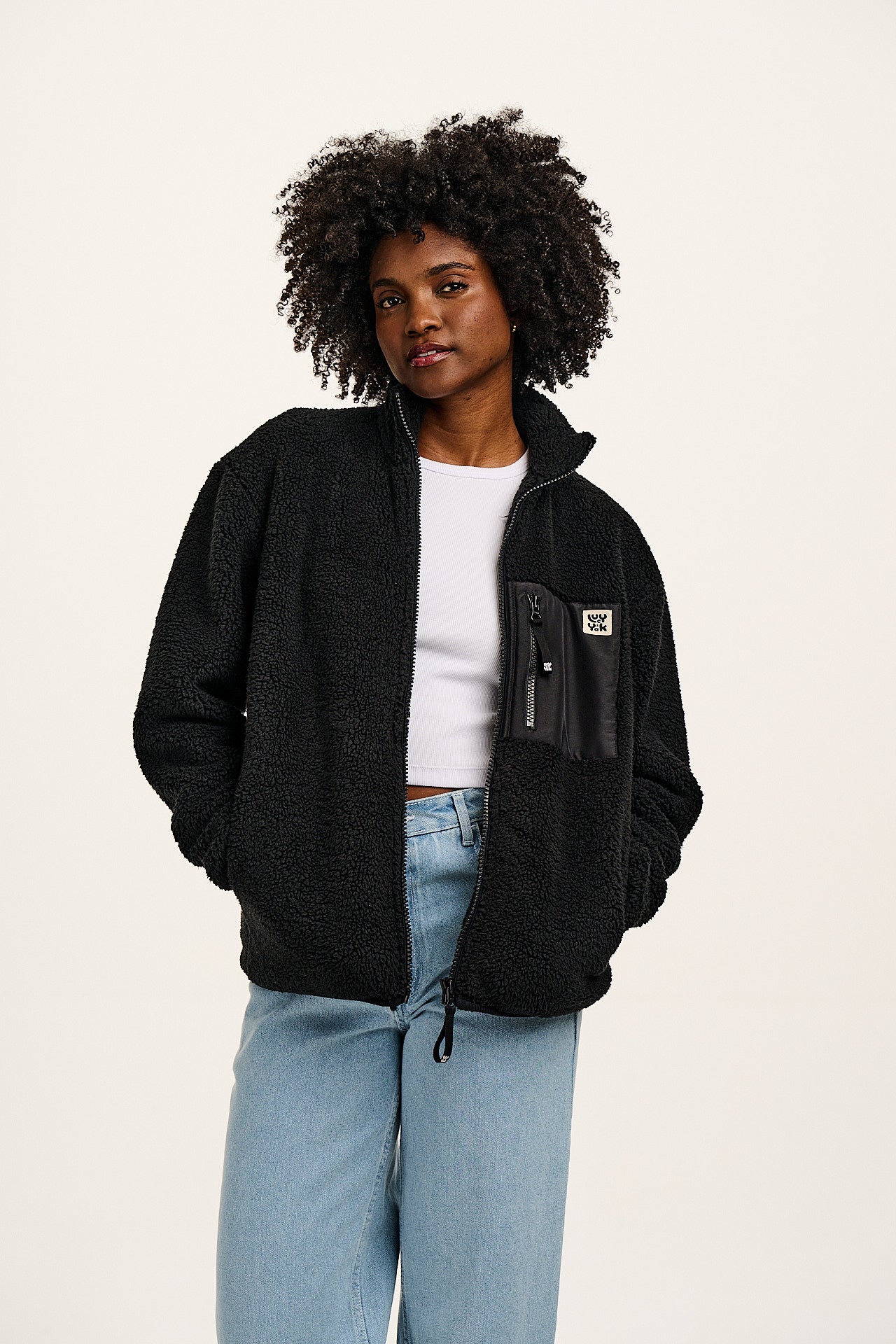 Harper - Borg Fleece Jacket in Black – Lucy & Yak