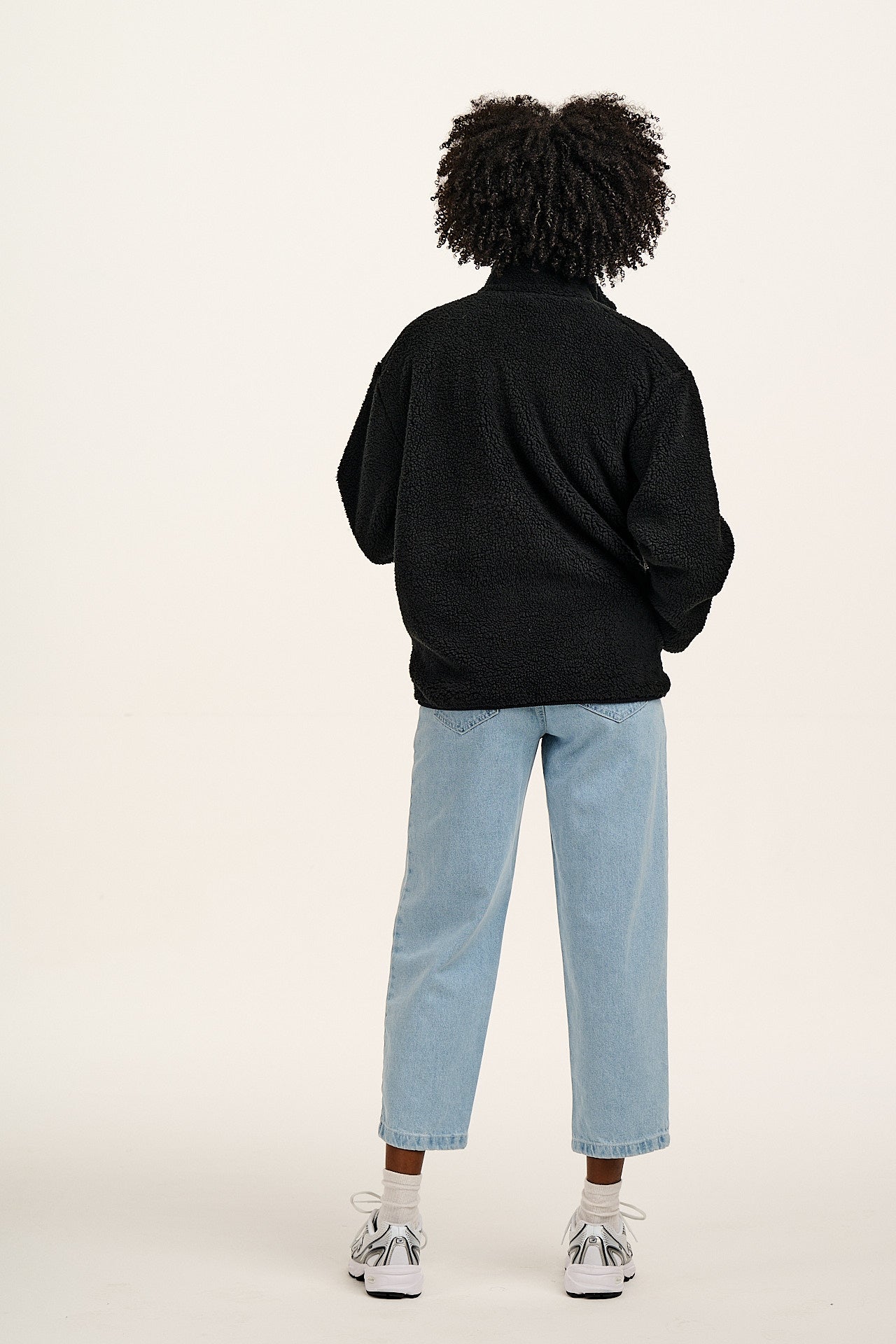 Harper - Borg Fleece Jacket in Black