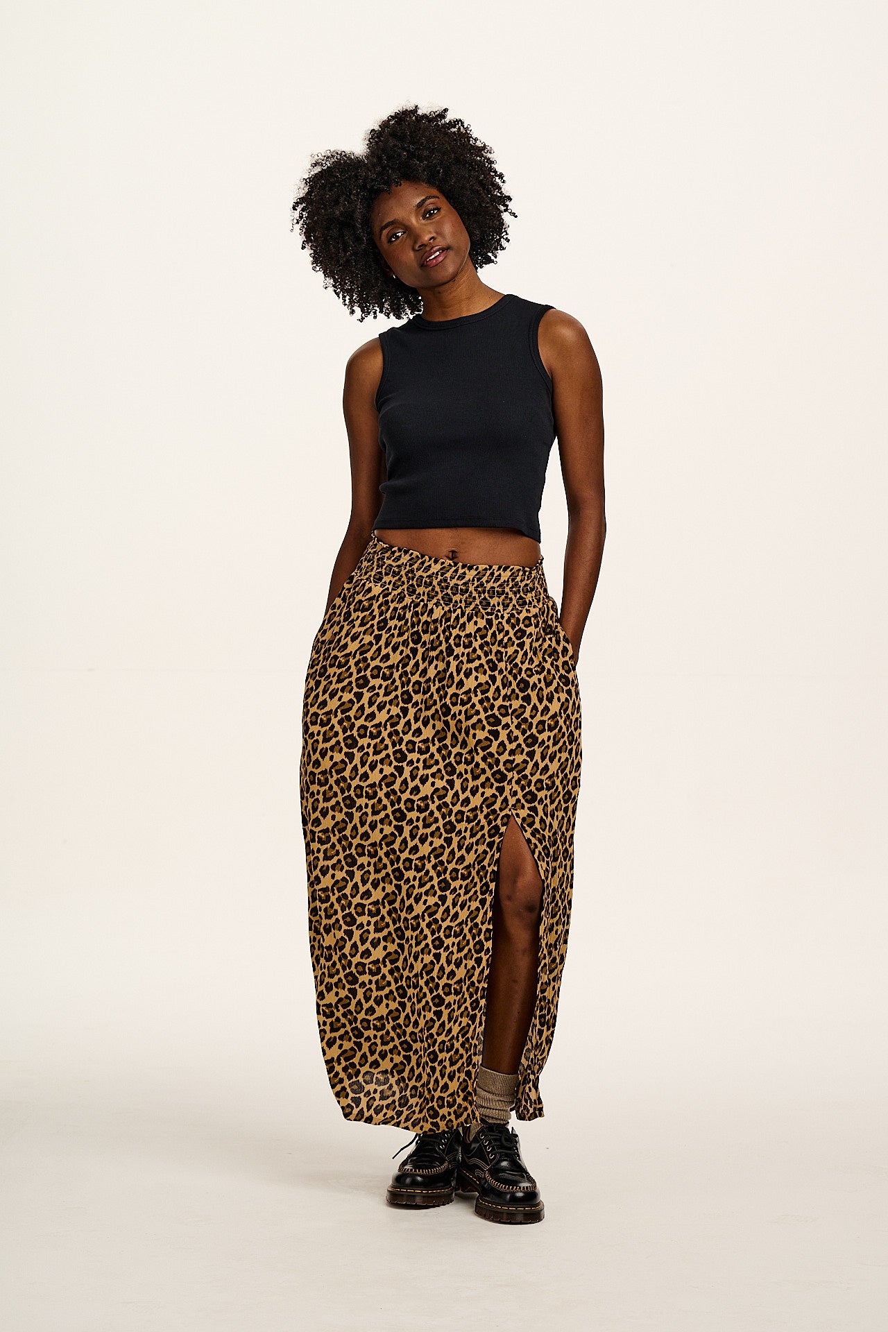 Poppy - Satin silk and lace skirt