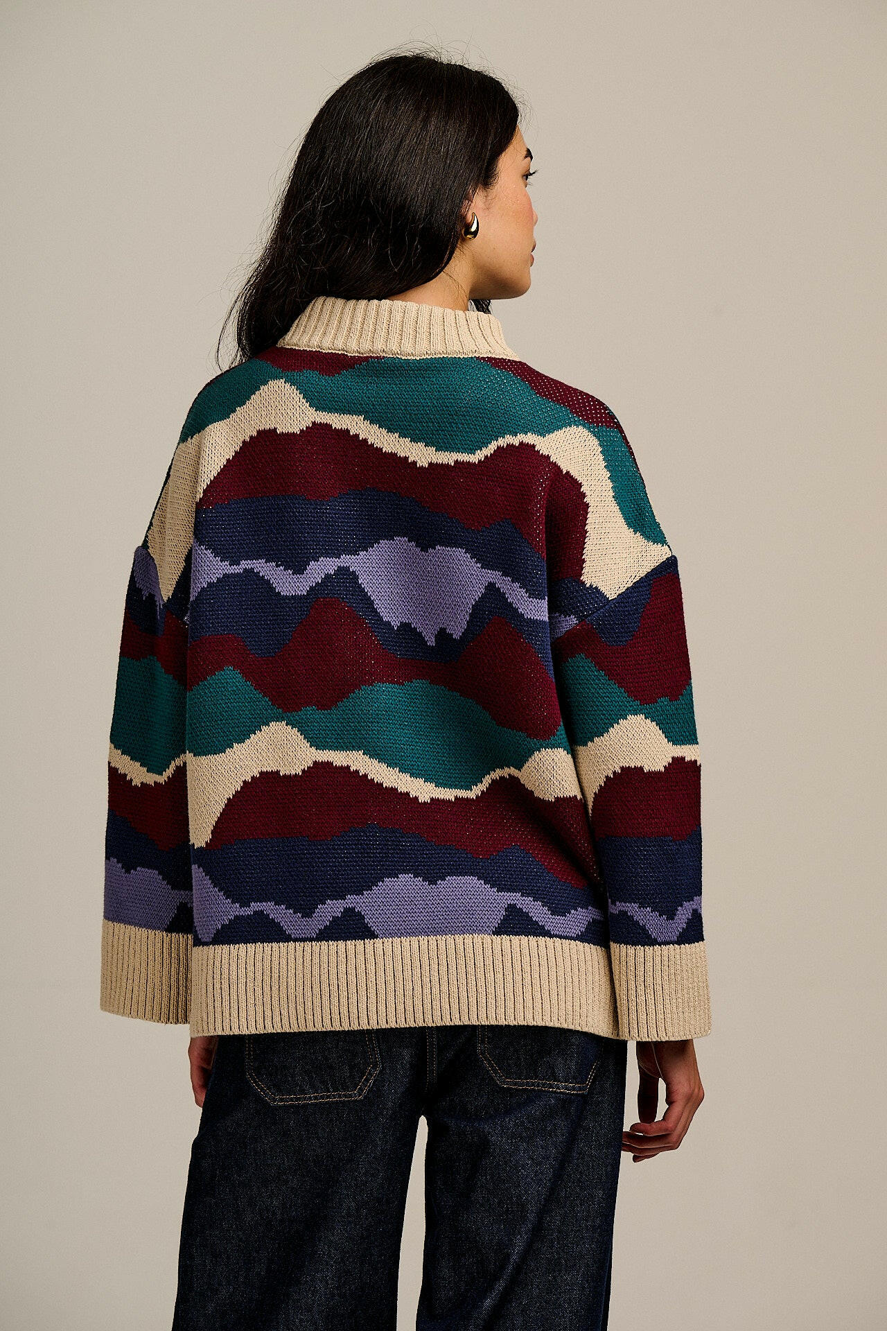 Amari - Oversized Knitted Jumper in Ethereal Landscape