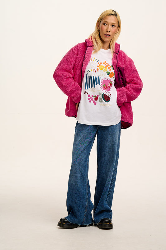 Denver - Cotton T-Shirt in White - Juice Print