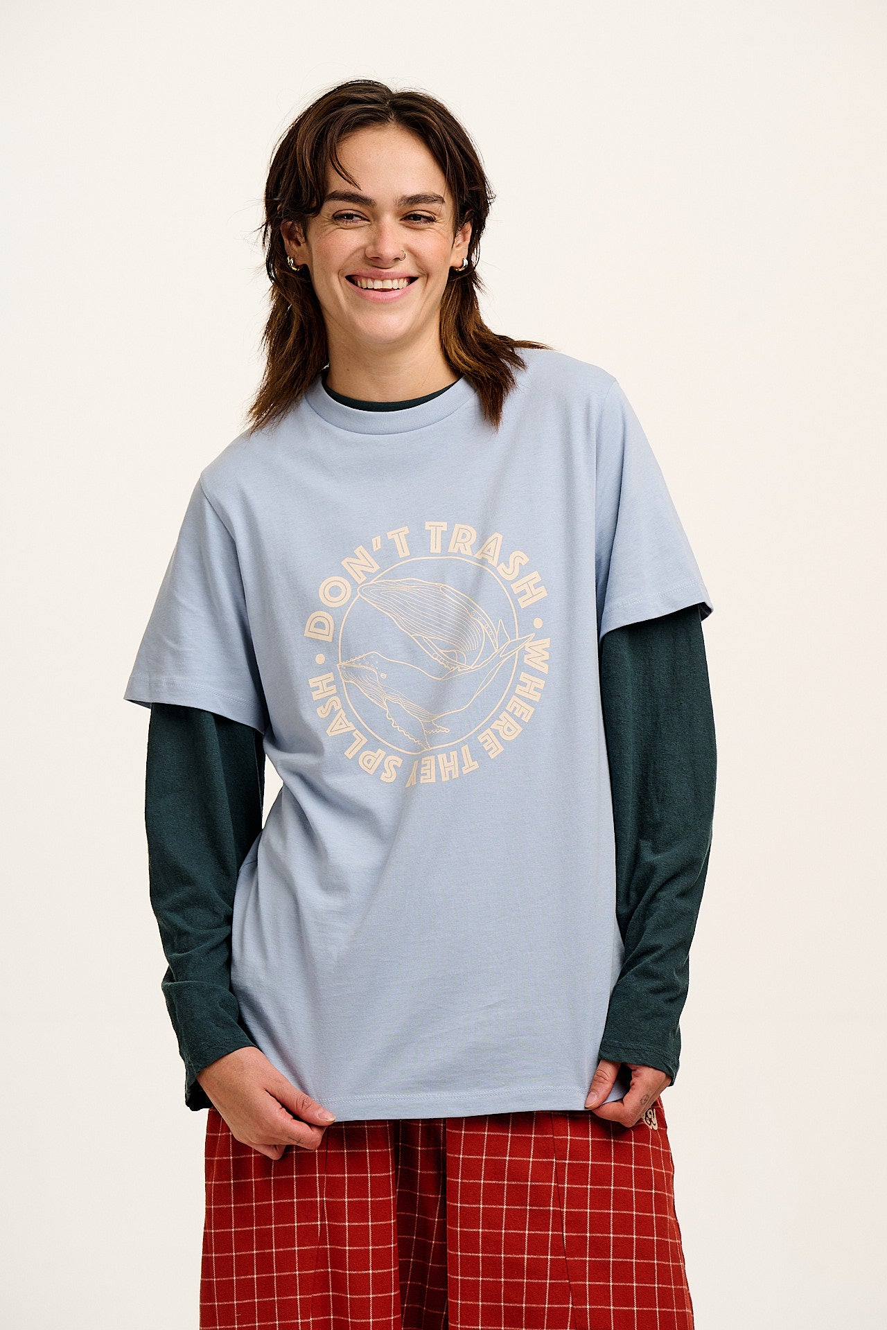 Denver - Cotton T-Shirt in Blue Whale Splash Print