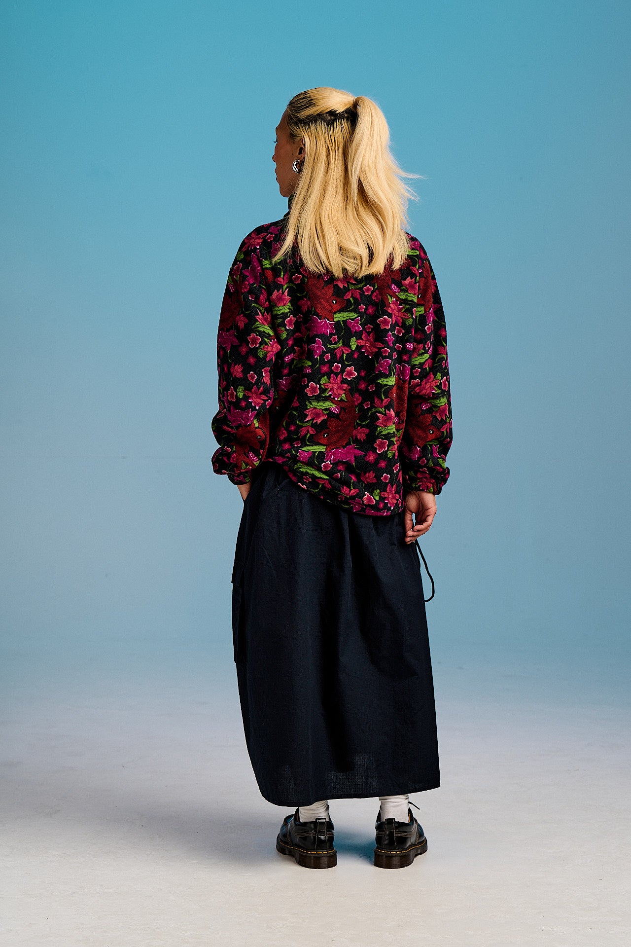 Stevie Polar Fleece in Pink Koi Print - Main Image