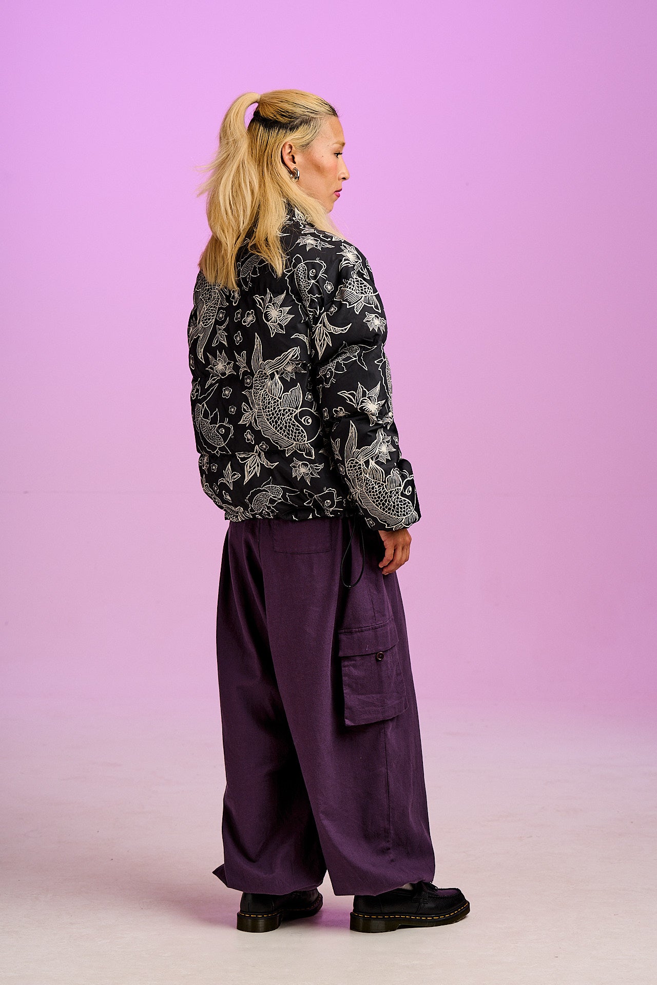 Paloma - Puffer Jacket in Koi Print