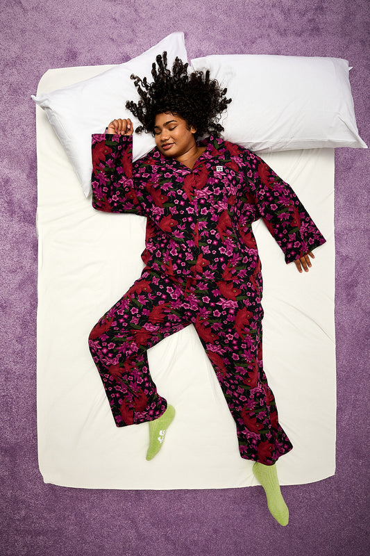 Dreamer - Brushed Cotton Pyjamas Set in Pink Koi