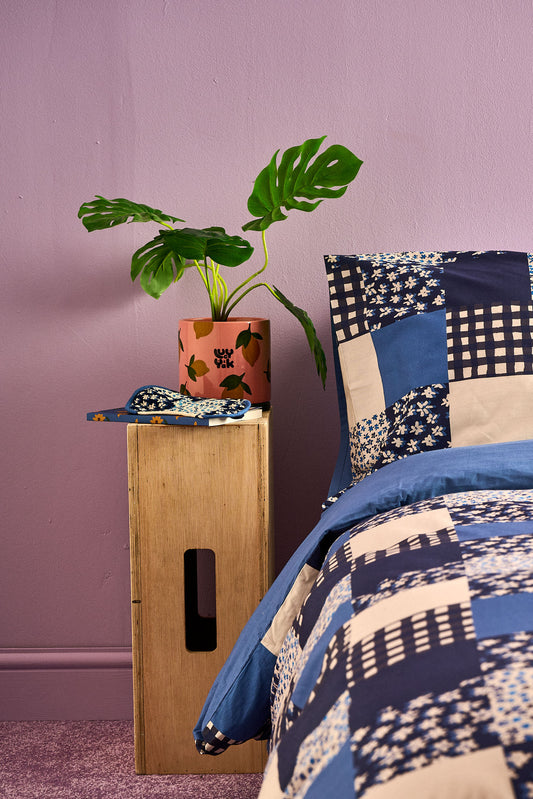 Fern - Ceramic Plant Pot in Lemon Print