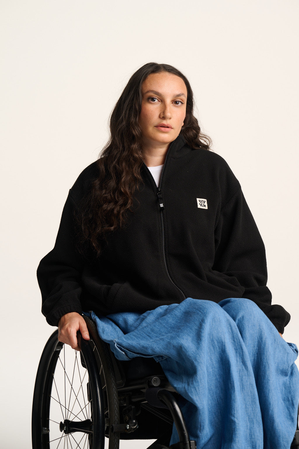 Nicks - Full Zip Polar Fleece in Black