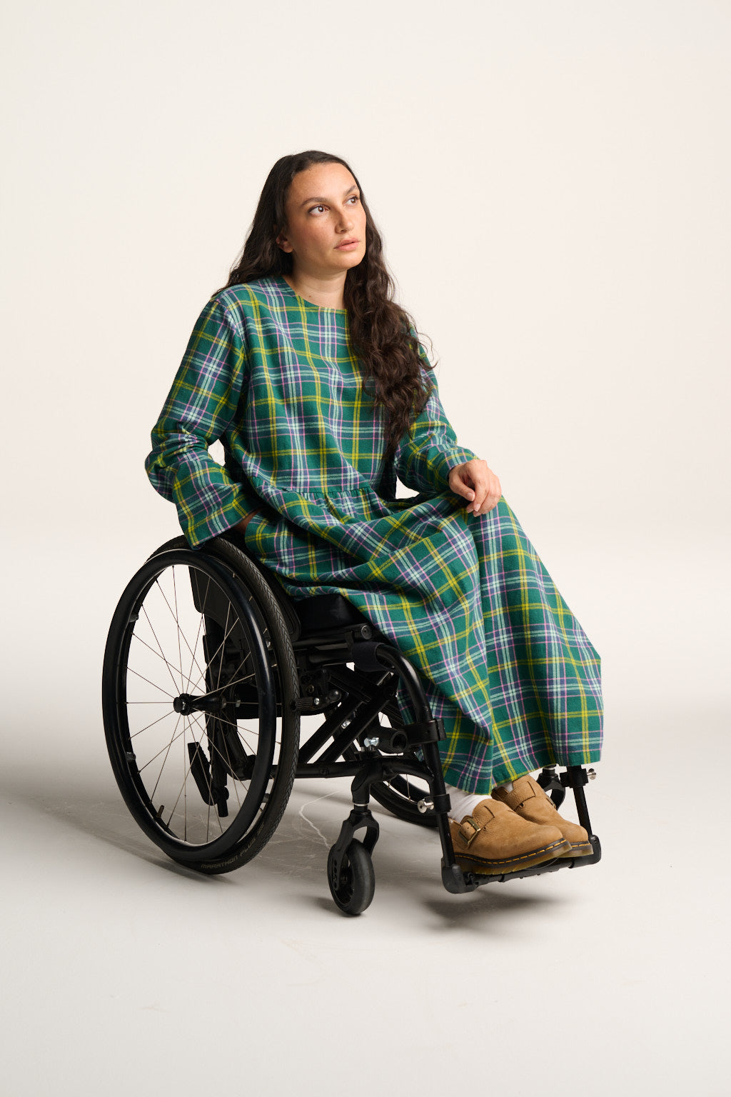 Micah - Midi Dress in Dreamy Tartan Check