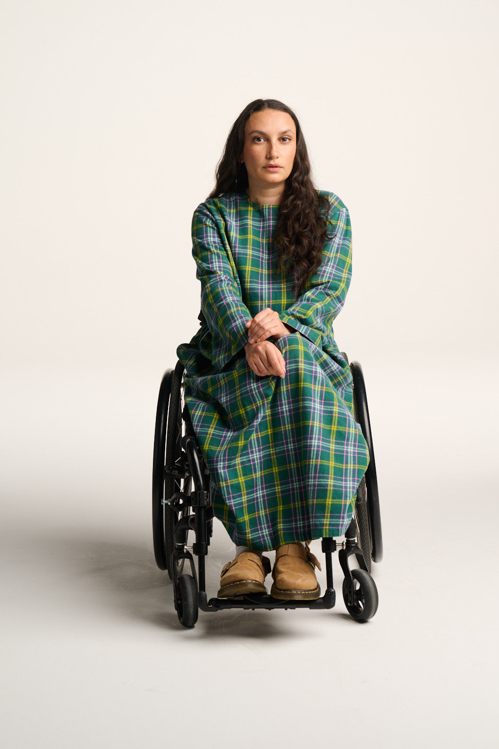 Micah - Midi Dress in Dreamy Tartan Check