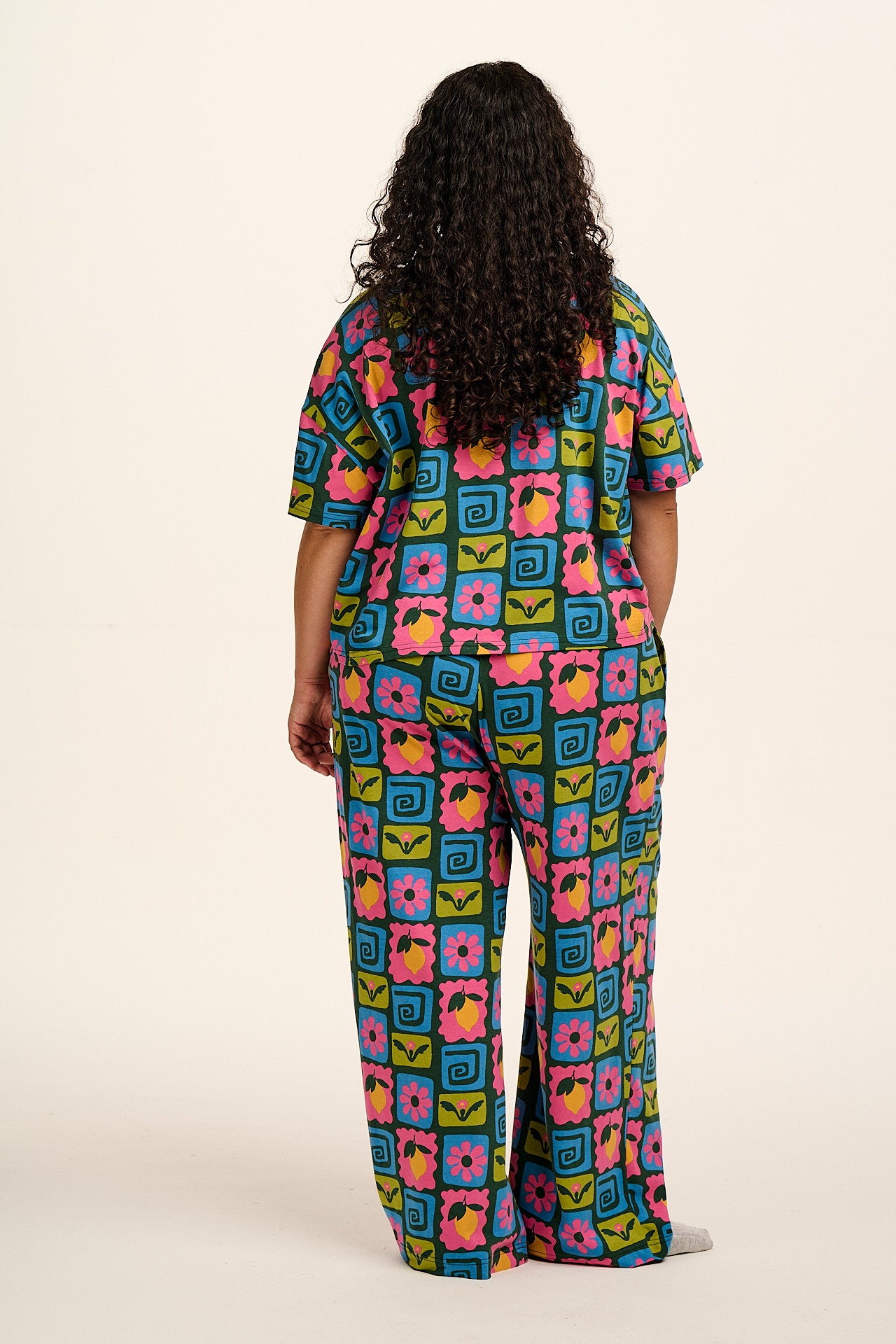 Sabrina - Soft Cotton Pyjamas in Fruity Patchwork