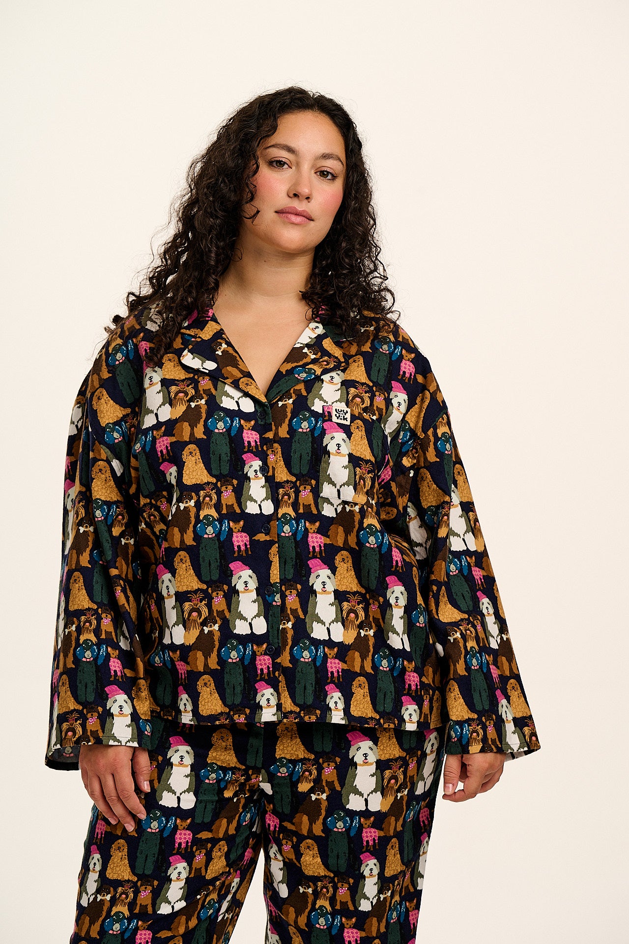 Dreamer - Brushed Cotton Pyjamas Set in Puppy Club