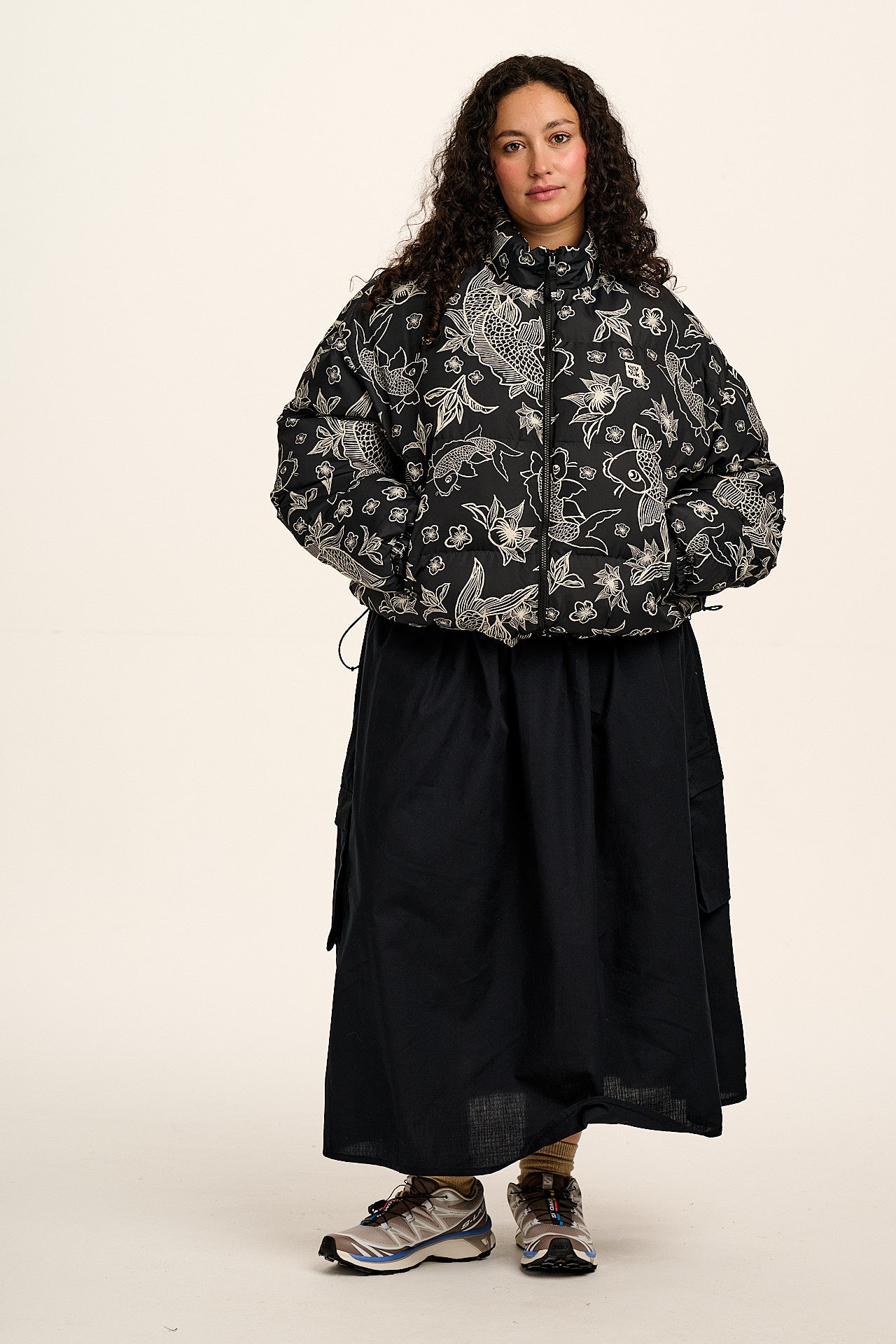 Paloma - Puffer Jacket in Koi Print