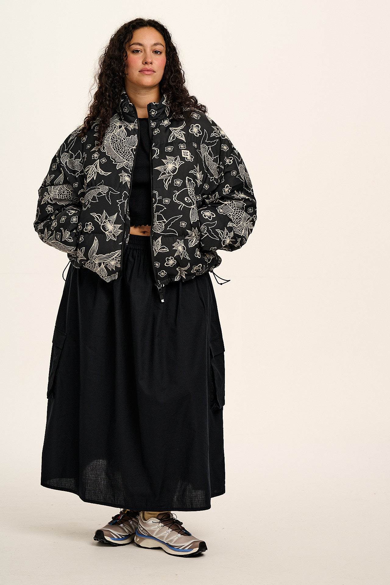 Paloma - Puffer Jacket in Koi Print