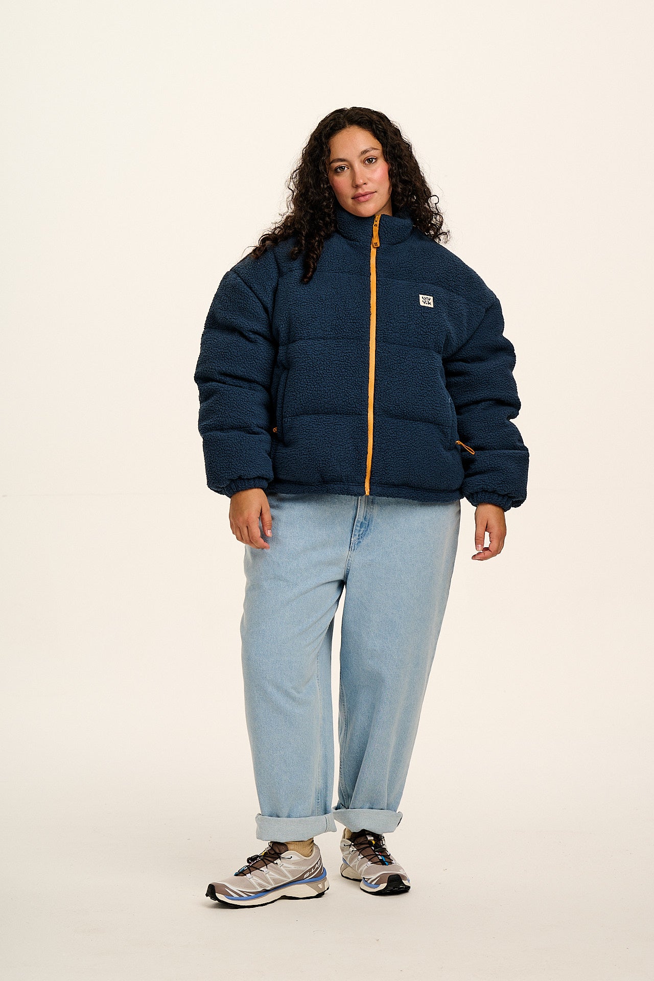Paloma - Borg Puffer Jacket in Blue