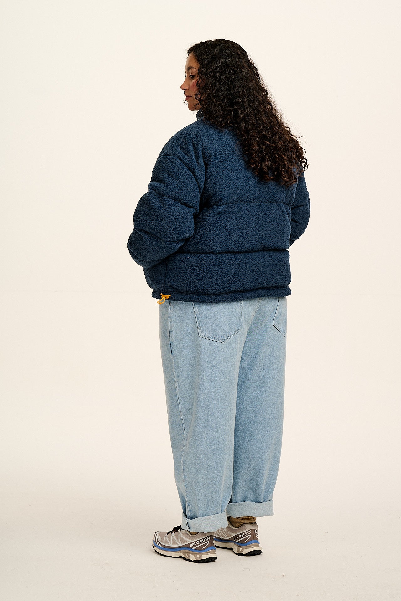 Paloma - Borg Puffer Jacket in Blue
