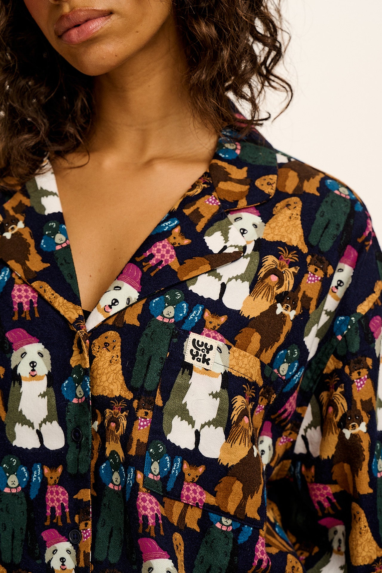 Dreamer - Brushed Cotton Pyjamas Set in Puppy Club