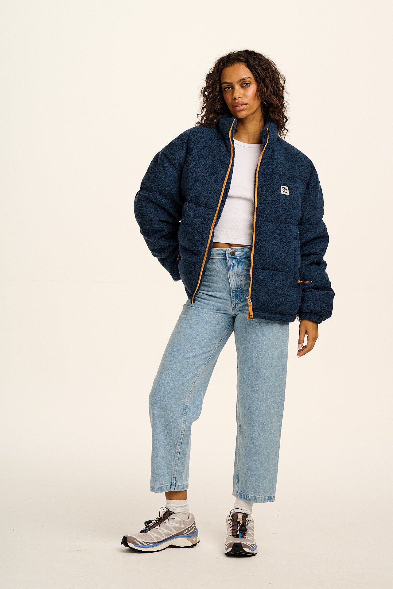 Paloma - Borg Puffer Jacket in Blue