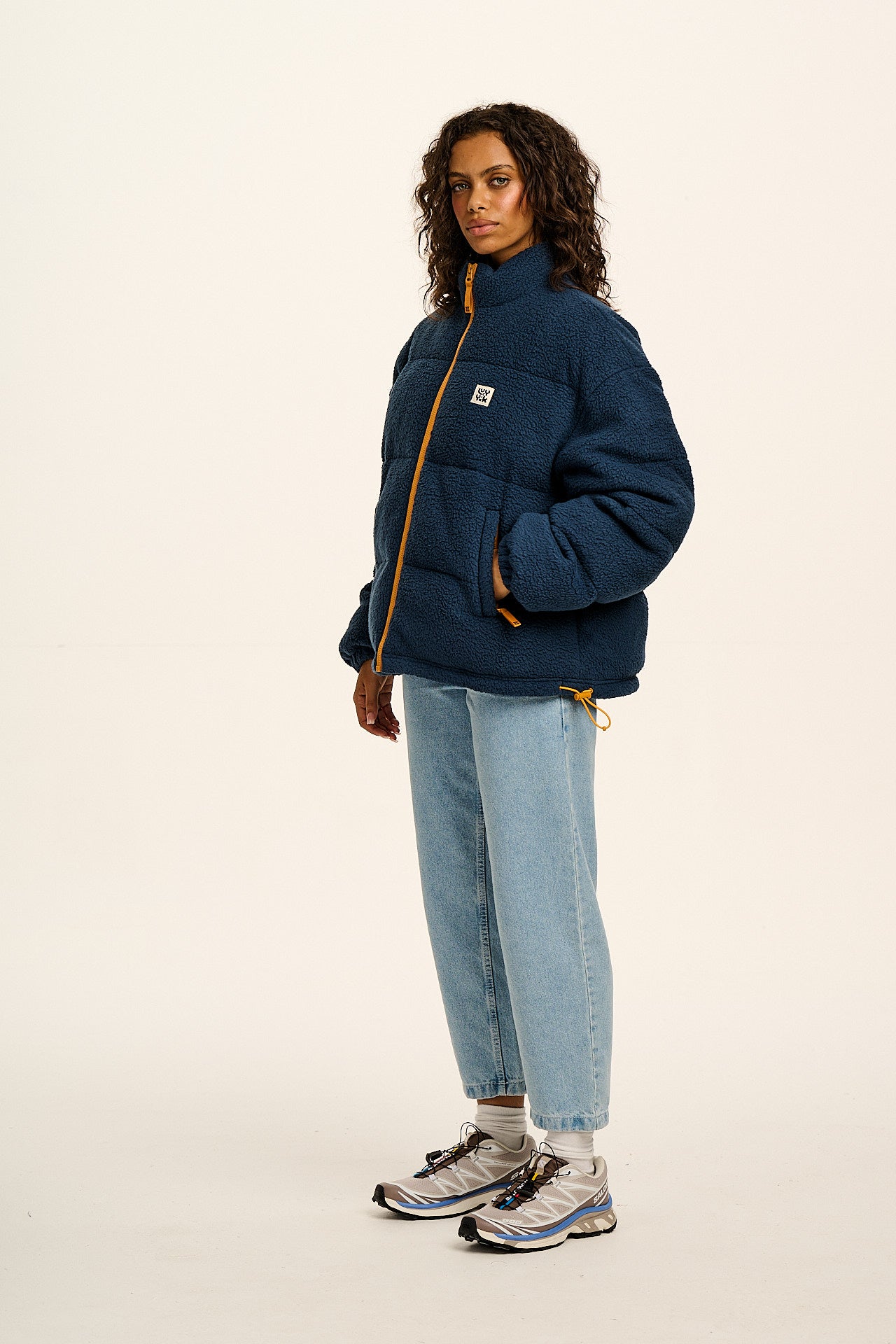 Paloma - Borg Puffer Jacket in Blue