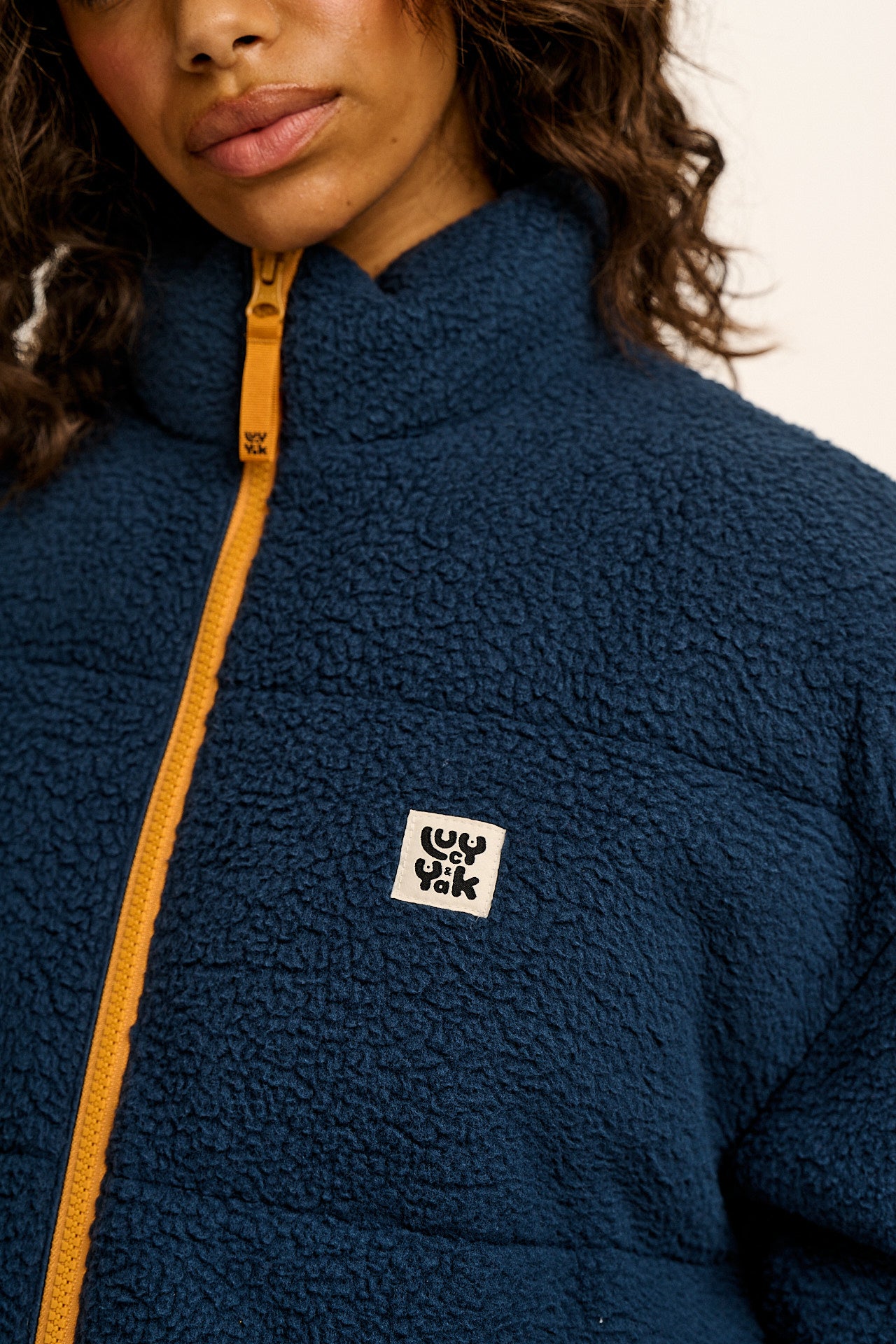 Paloma - Borg Puffer Jacket in Blue