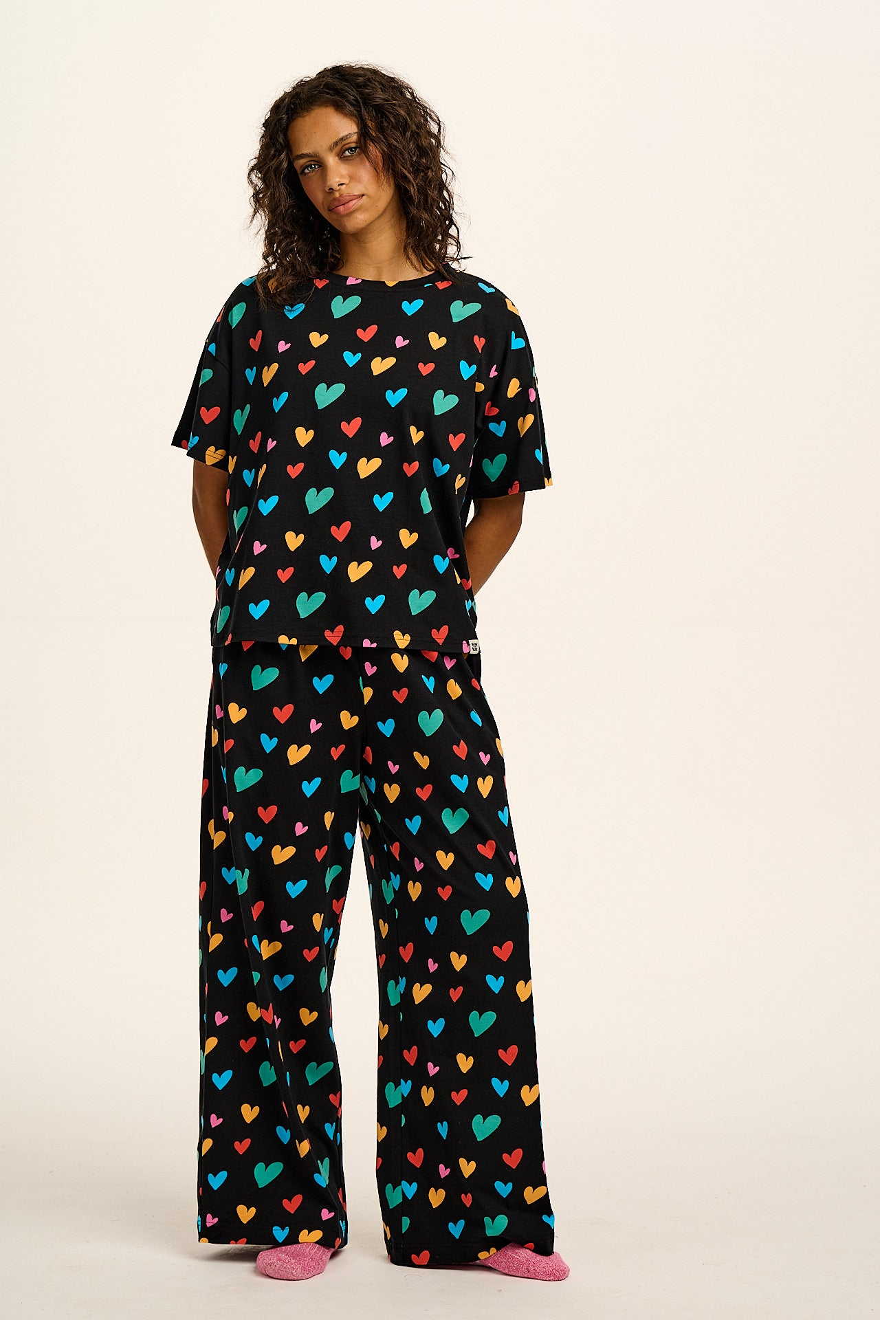 Sabrina - Soft Cotton Pyjamas in Multi Cupid