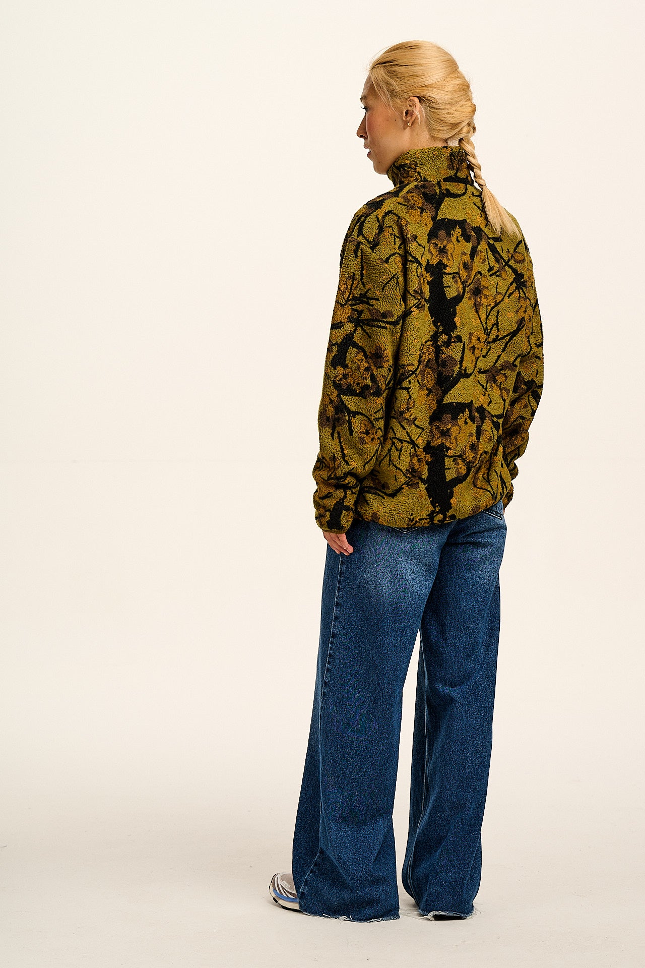 Harper - Borg Fleece Jacket in Green Blossom