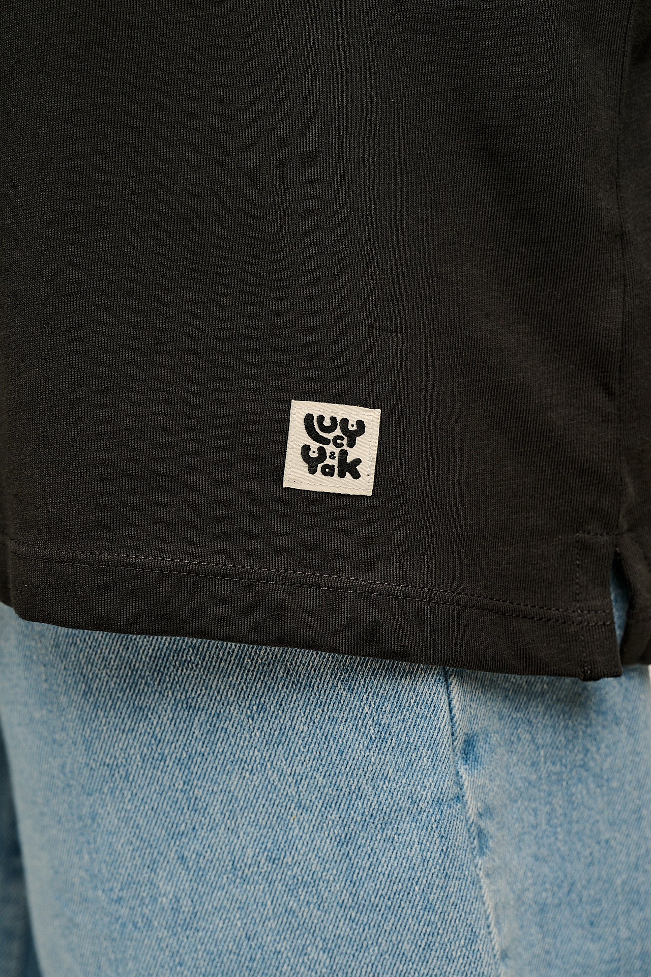 Murat - Long Sleeve Lightweight Cotton T-Shirt in Black & White Sunflower Print