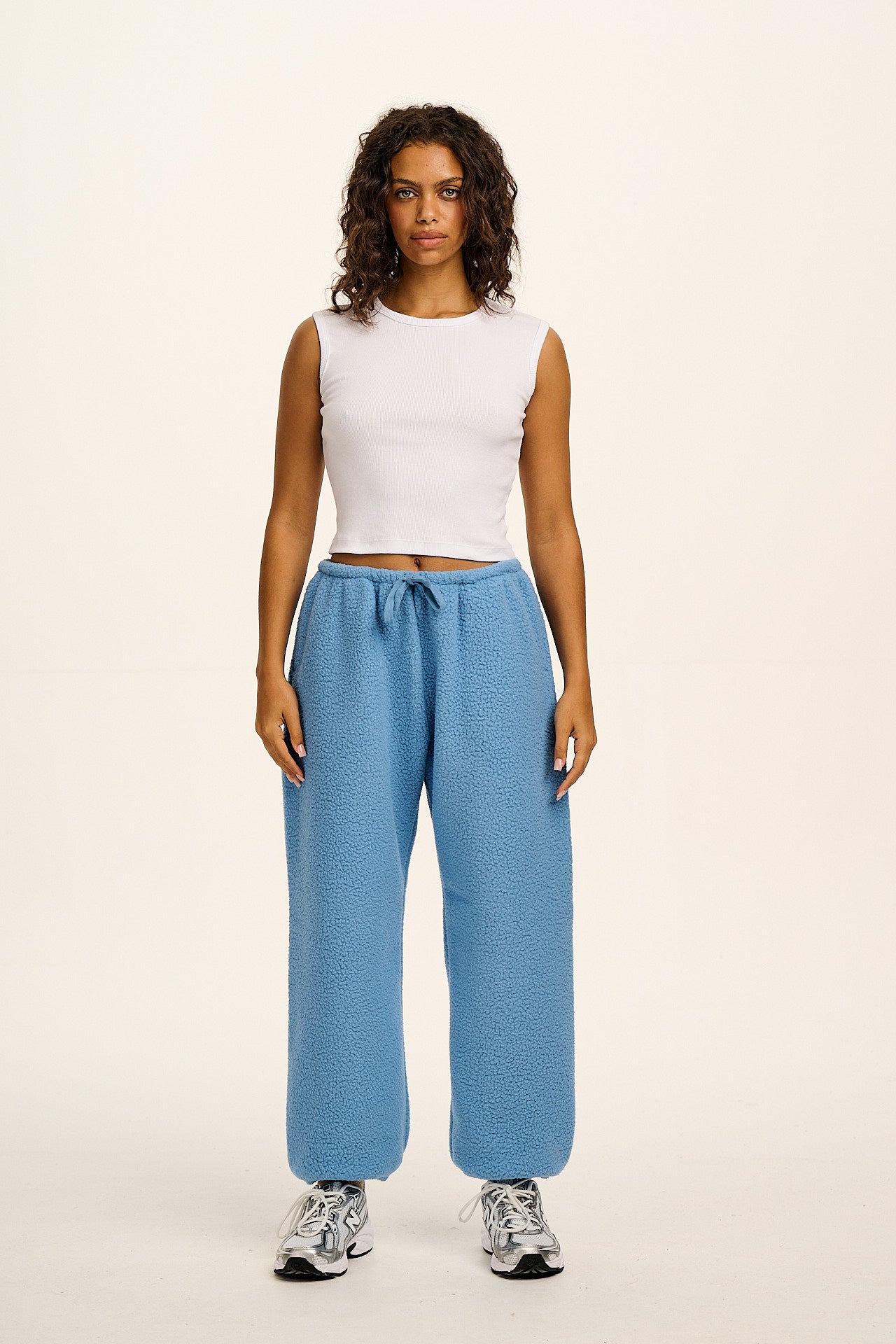 Hana - Polar Fleece Jogger in Sky Blue