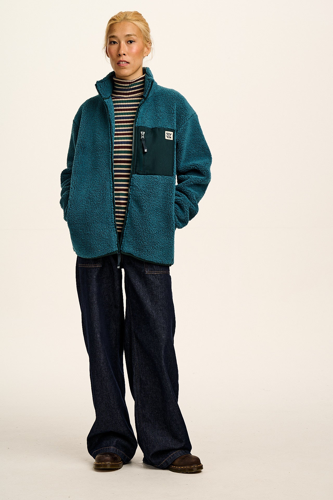 Harper - Borg Fleece Jacket in Teal – Lucy & Yak