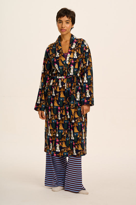 Braydon - Brushed Cotton Robe in Puppy Club Print