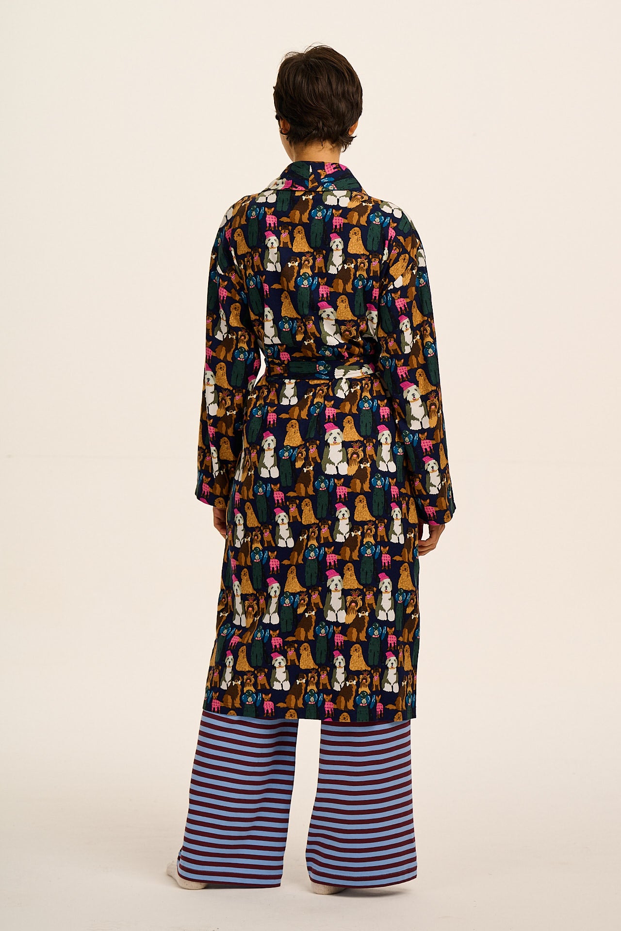 Braydon - Brushed Cotton Robe in Puppy Club Print