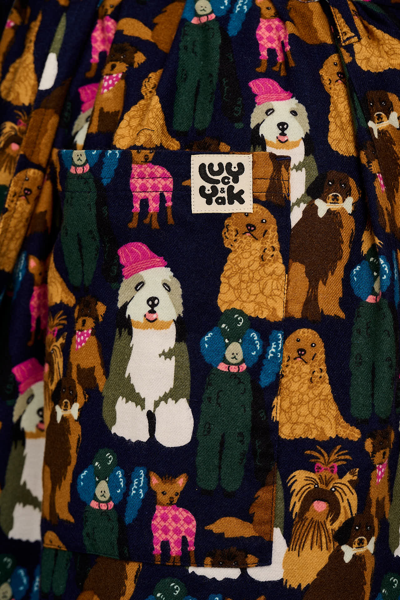 Braydon - Brushed Cotton Robe in Puppy Club Print