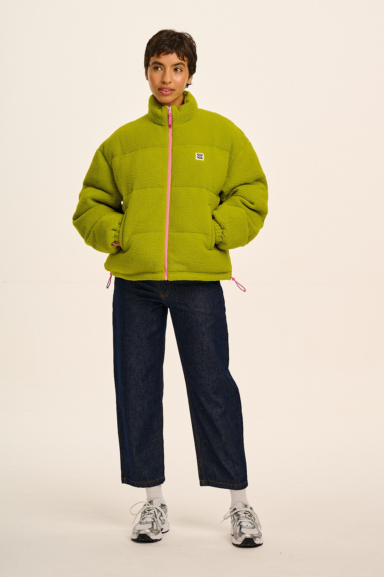 Paloma - Borg Puffer Jacket in Green