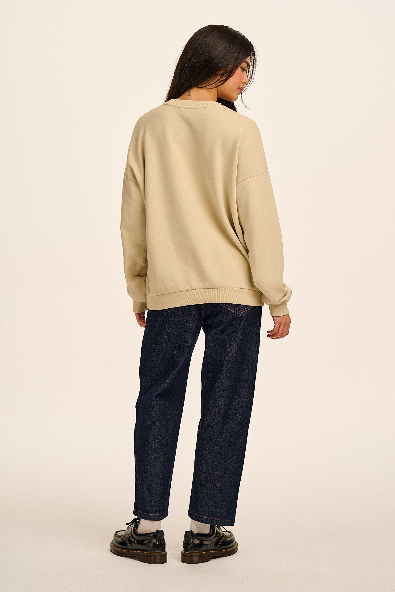 Sutton - Cotton Oversized Sweatshirt in Pomodoro