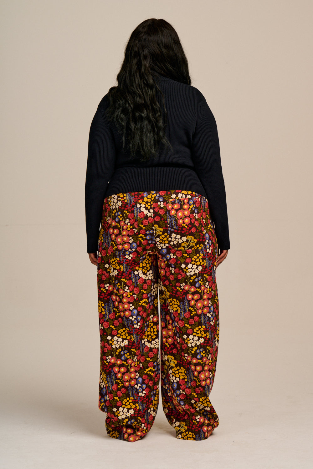 Delores - Wide Leg Cotton Jeans in Winter Garden