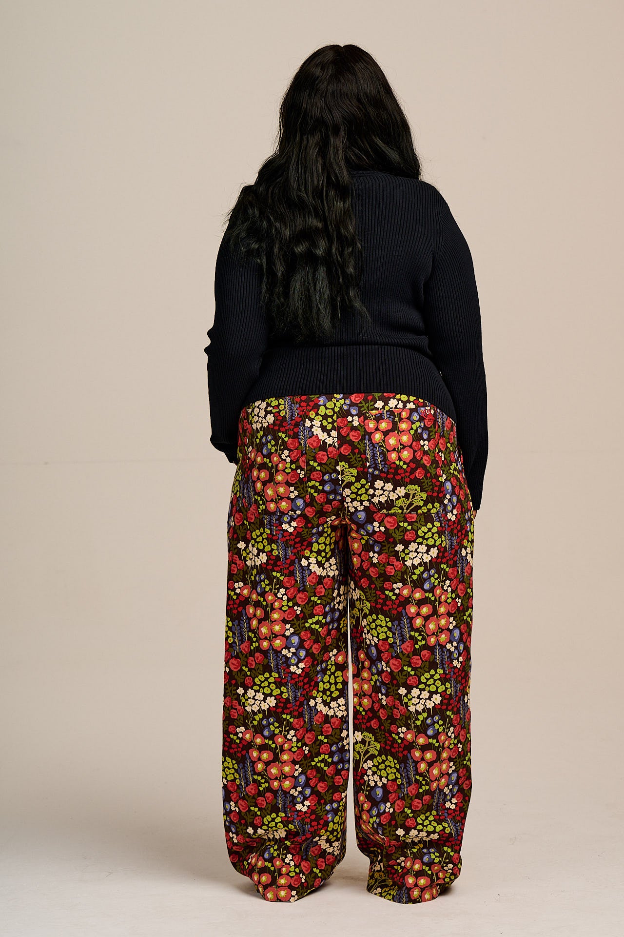 Delores - Wide Leg Cotton Jeans in Winter Garden