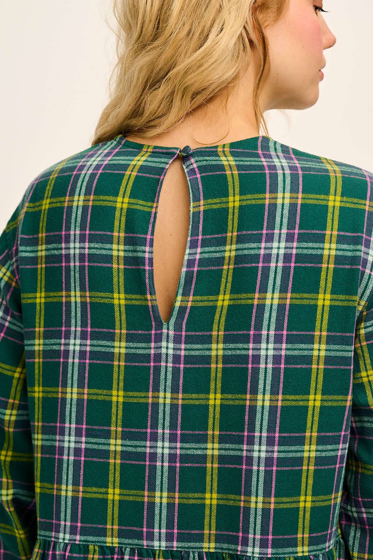 Micah - Midi Dress in Dreamy Tartan Check