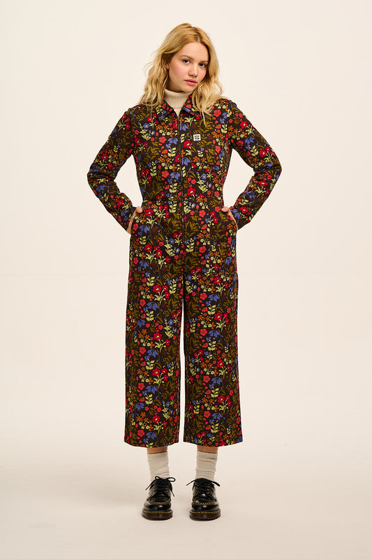 Tavira -  Cotton Long Sleeve Jumpsuit in Vintage Floral