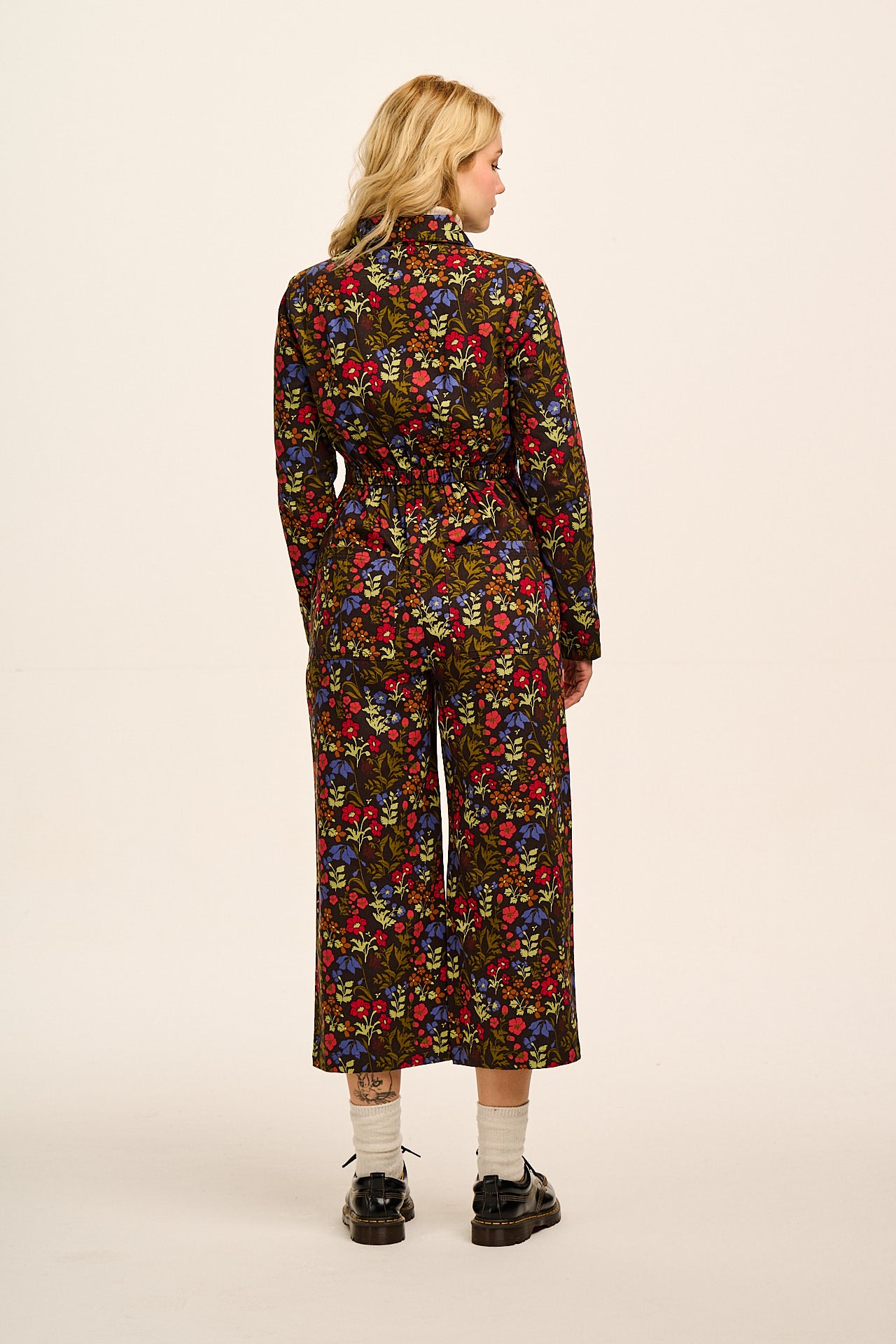 Tavira -  Cotton Long Sleeve Jumpsuit in Vintage Floral