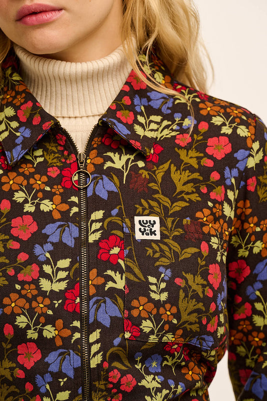 Tavira -  Cotton Long Sleeve Jumpsuit in Vintage Floral