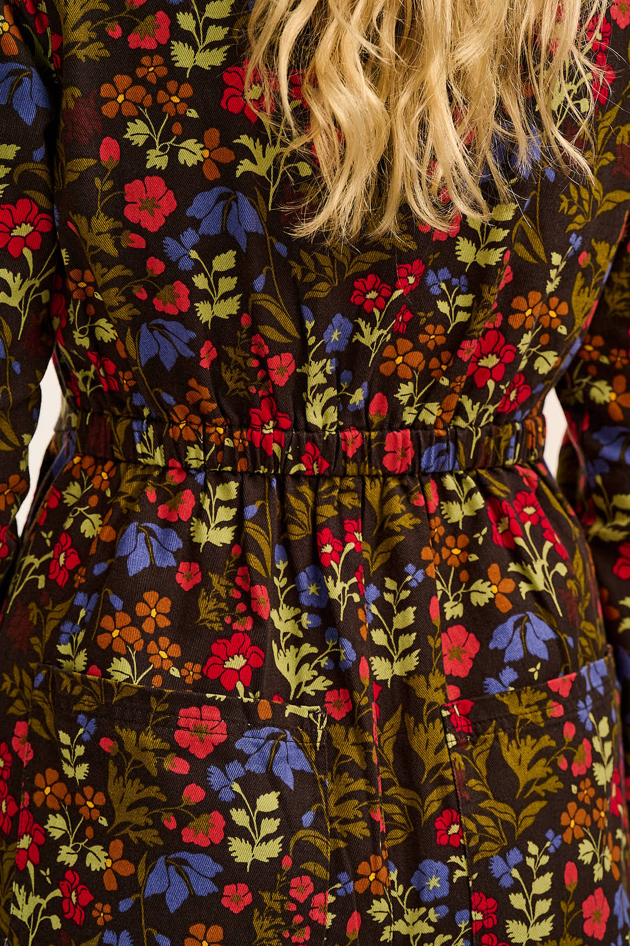 Tavira -  Cotton Long Sleeve Jumpsuit in Vintage Floral