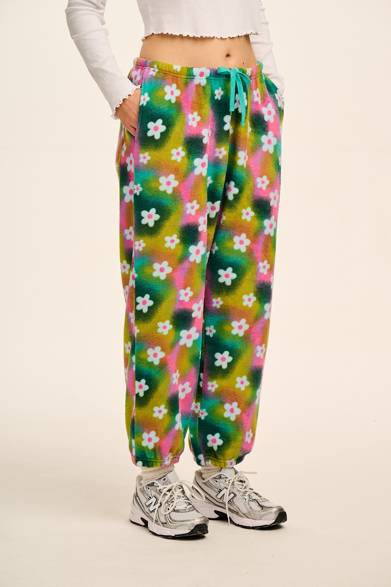 Hana - Polar Fleece Jogger in Tie Dye Daisy Lu