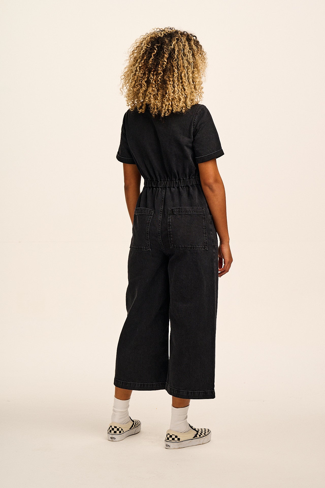 Ragan - Denim Jumpsuit in Black Wash – Lucy & Yak