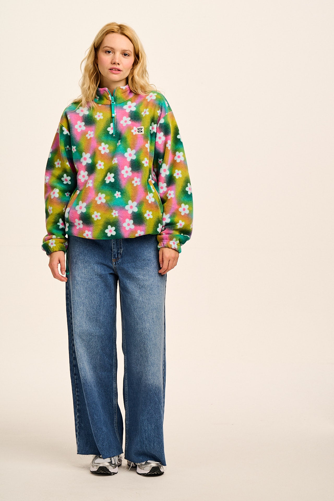 Stevie - Soft Polar Fleece in Tie Dye Daisy Lu