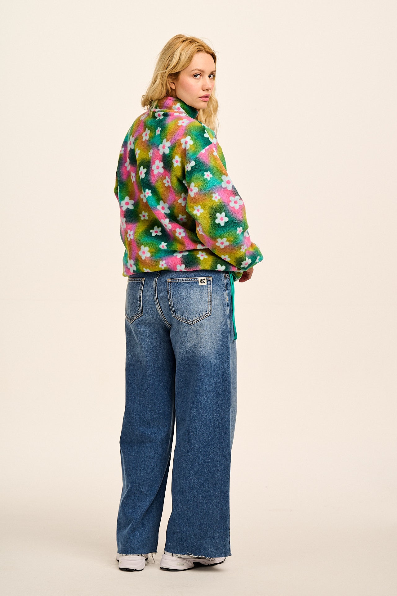 Stevie - Soft Polar Fleece in Tie Dye Daisy Lu