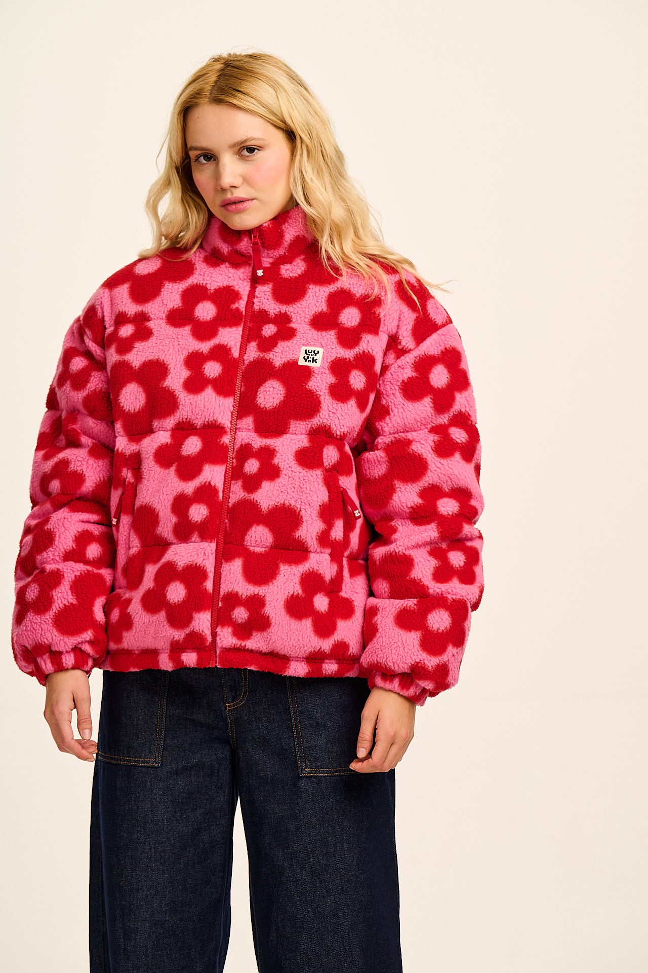 Paloma - Borg Puffer Jacket in Blue